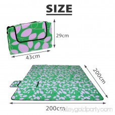 (79x79)Water Resistant Foldable Picnic Blanket Mat Camping Beach Pad(Yellow Flower) 568874287
